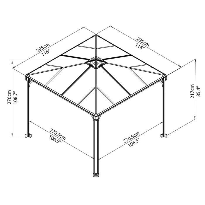 Palram Canopia | Palermo 3000 Gazebo - HG9150