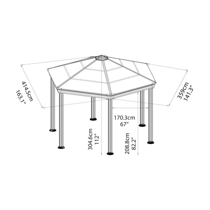 Palram - Canopia | 12x14 ft Roma Garden Gazebo - HG9180
