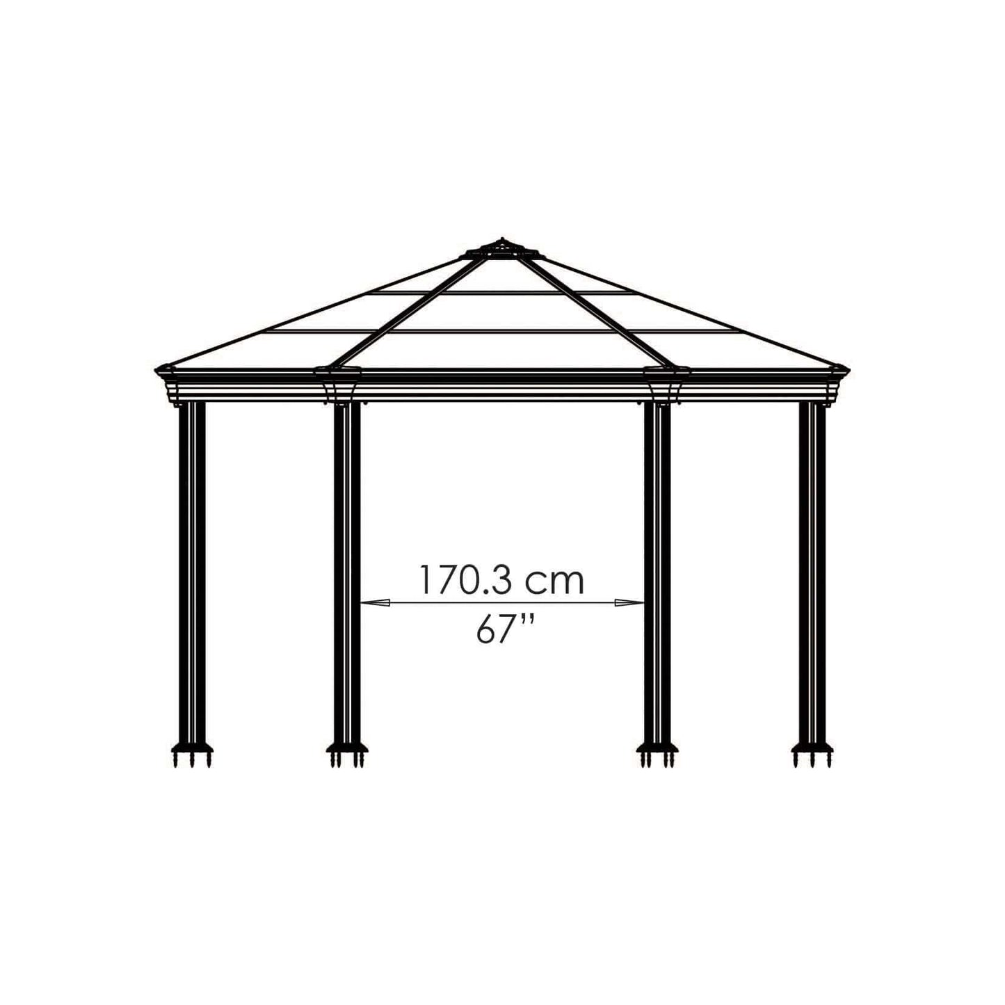 Palram - Canopia | 12x14 ft Roma Garden Gazebo - HG9180