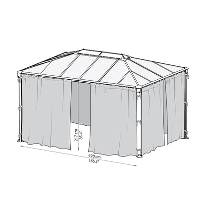 Palram - Canopia | Martinique Gazebo Curtain Set - 4 Piece - HG1061