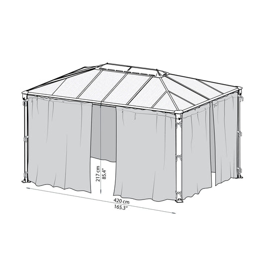 Palram - Canopia | Martinique Gazebo Curtain Set - 4 Piece - HG1061