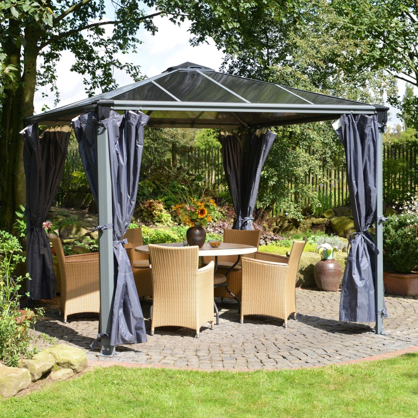 Palram - Canopia | Palermo 4300 Gazebo Curtain set - 4 piece - HG1062