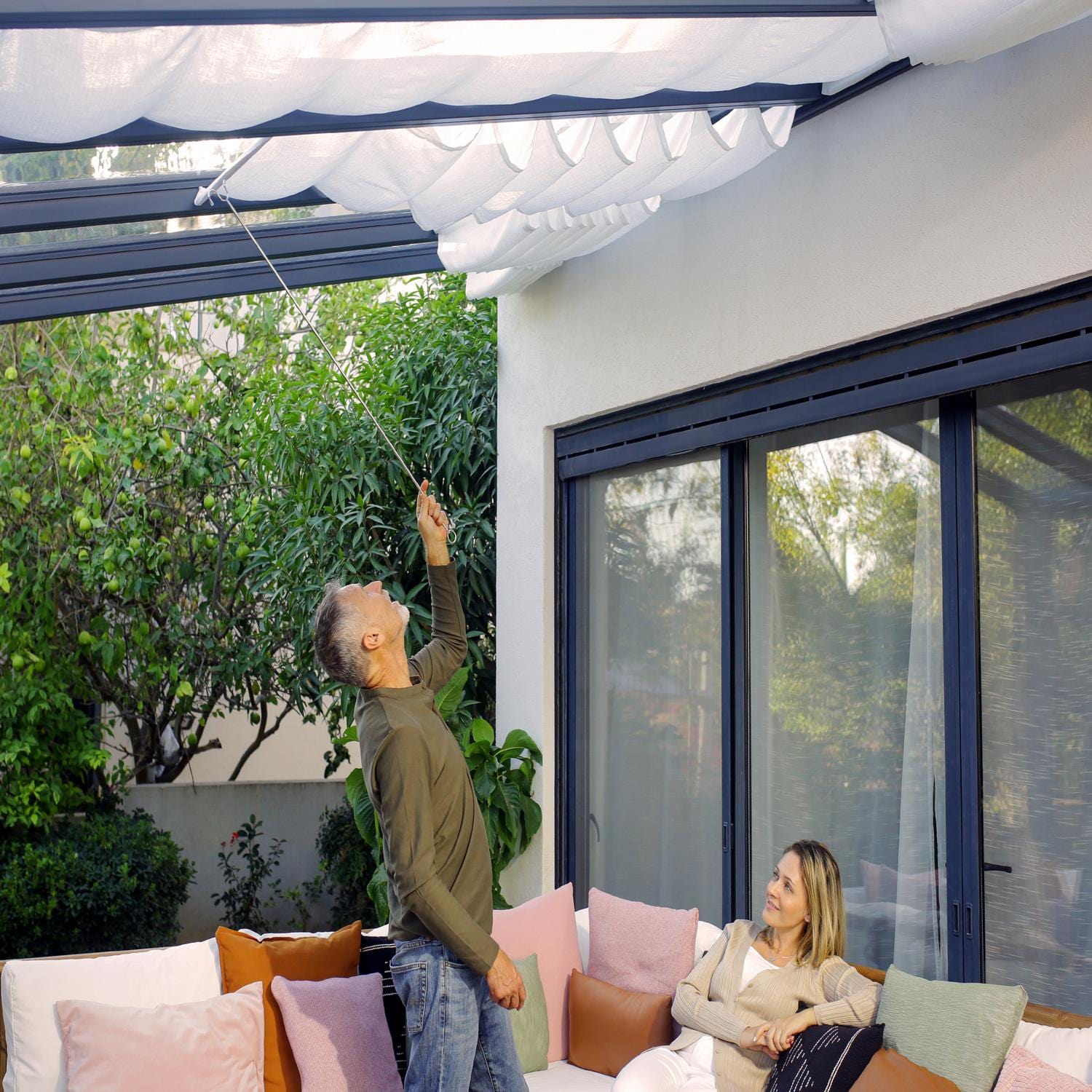 Palram Canopia | 11x19 ft Stockholm Patio Cover Roof Blinds - HG1093