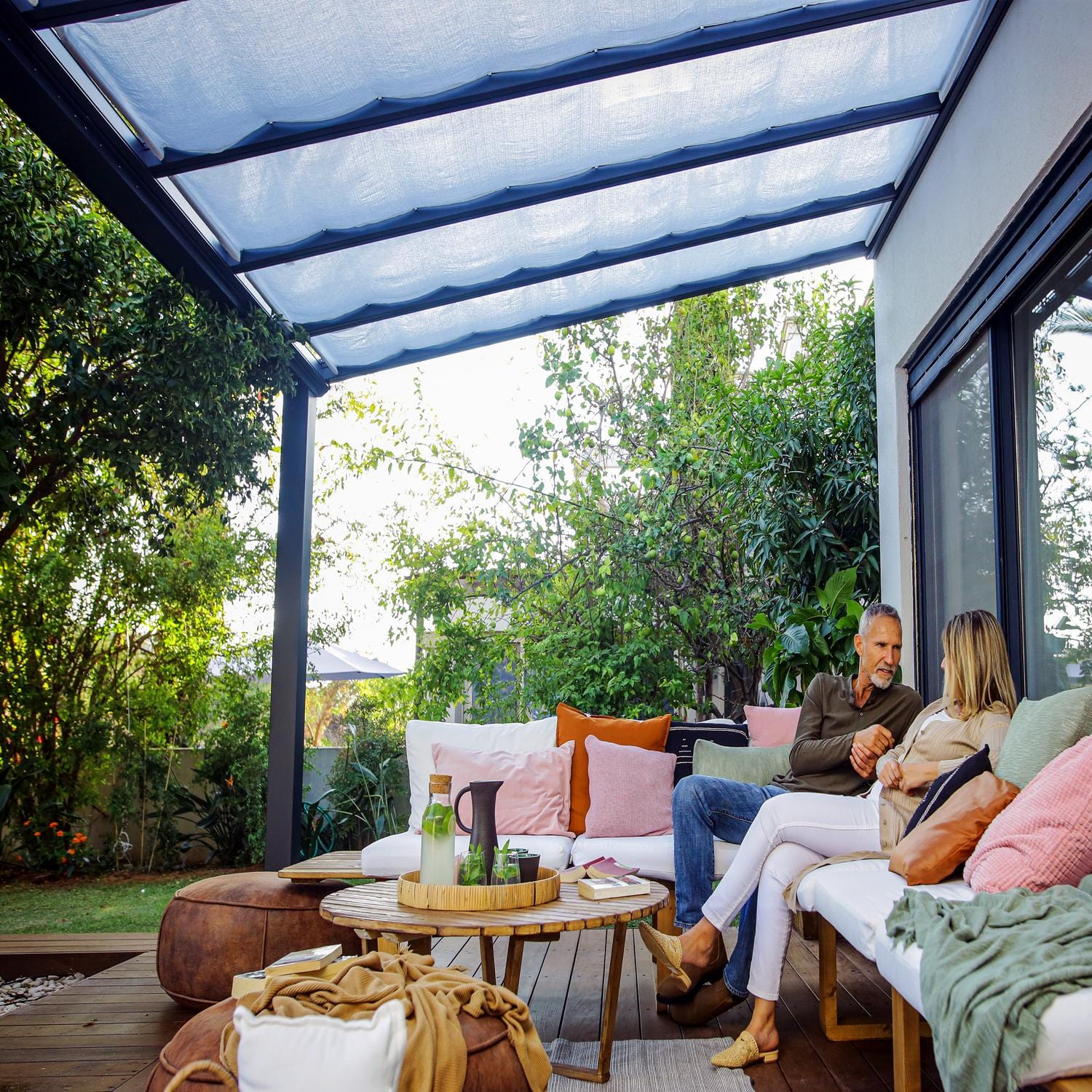 Palram Canopia | 11x24 ft Stockholm Patio Cover Roof Blinds - HG1095