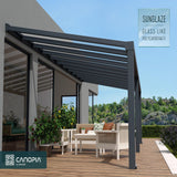 Palram Canopia | Stockholm 11x26 ft Patio Cover Gray/Clear - HG9464