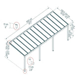 Palram Canopia | Stockholm 11x31 ft Patio Cover Gray/Clear - HG9466
