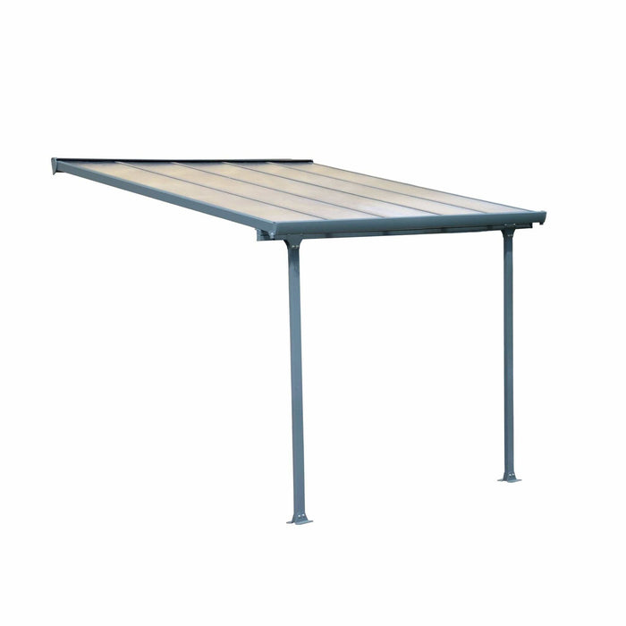 Palram Canopia | 10 Ft Wide Feria Patio Cover Gray Clear - HG9410