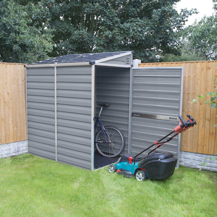 Palram Canopia | SkyLight 4' x 6' Lean-To Storage Shed Gray - HG9600T