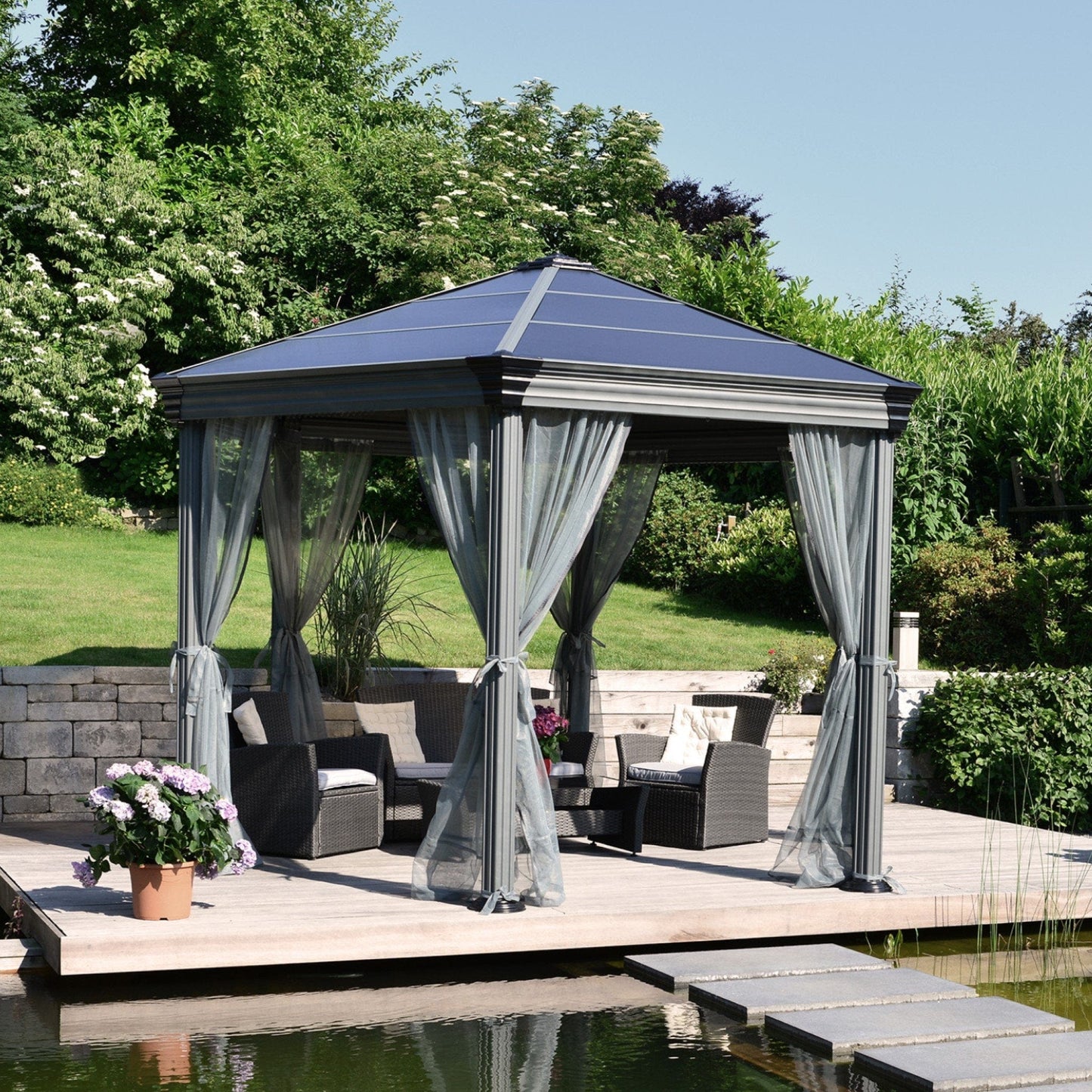 Palram - Canopia | Roma Gazebo Netting set - 6 Piece - HG1058