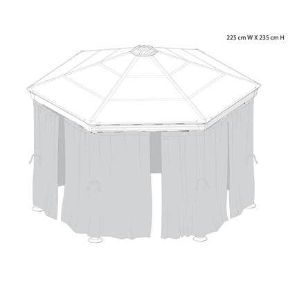 Palram - Canopia | Roma Gazebo Netting set - 6 Piece - HG1058