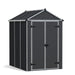 Palram Canopia | Rubicon Plastic Storage Shed With Floor Gray - HG9705GY