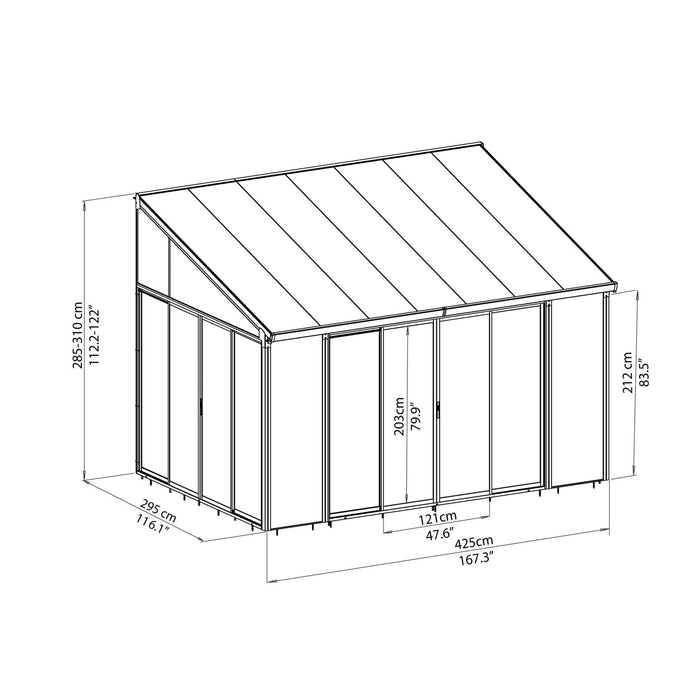 Palram Canopia | SanRemo White Patio Enclosure - HG9066