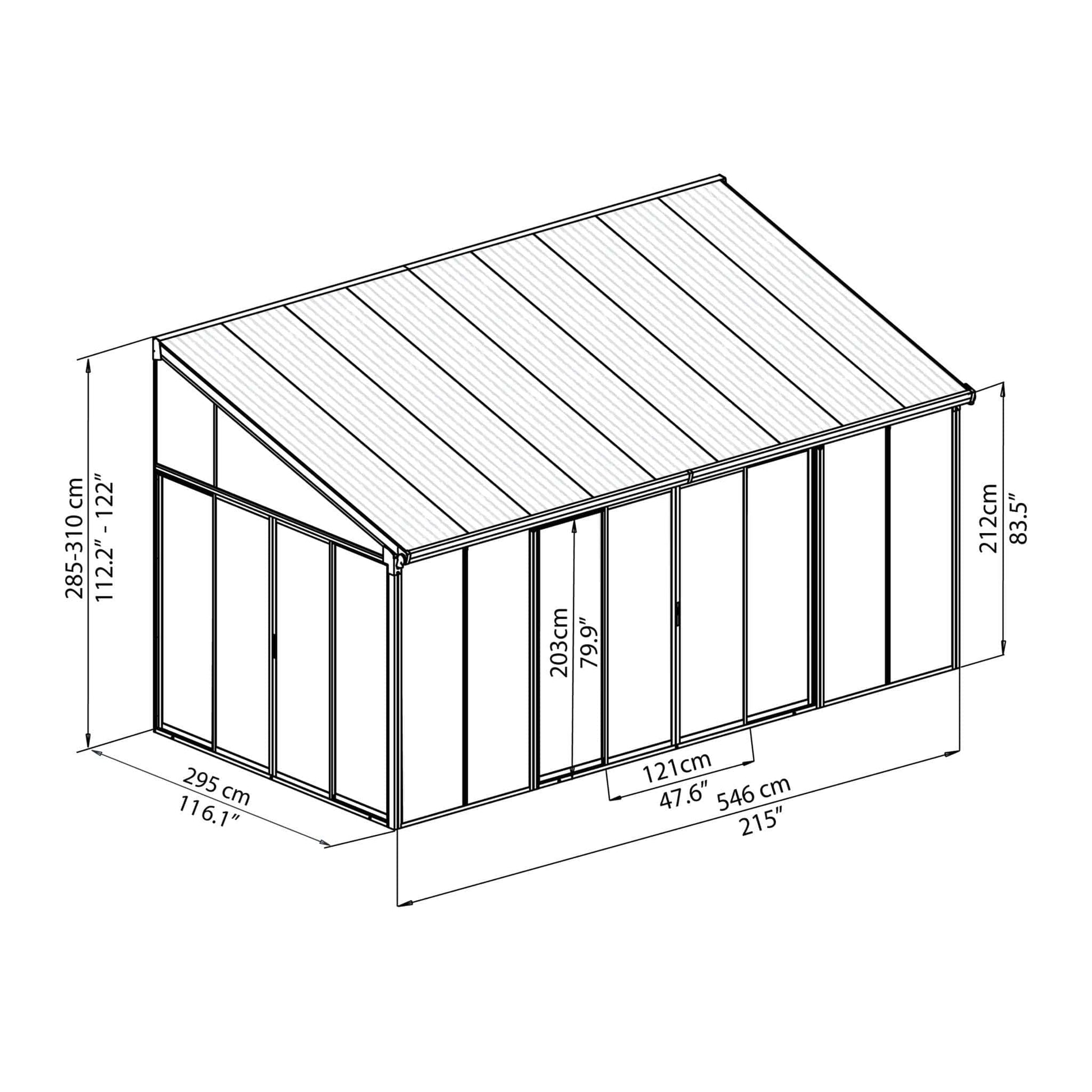 Palram Canopia | SanRemo White Patio Enclosure - HG9066