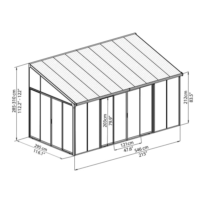 Palram Canopia | SanRemo White Patio Enclosure - HG9066