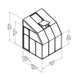 Palram Canopia | Sun Room Six Sunroom Enclosure, Lean To Greenhouse Kit - HG7506