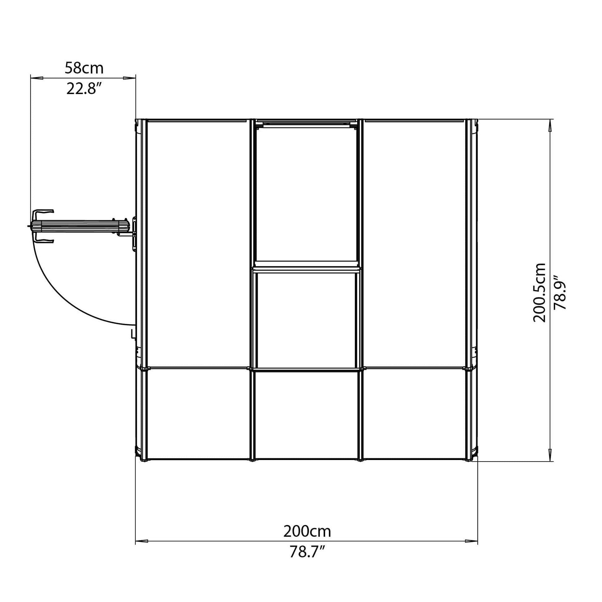 Palram Canopia | Sun Room Six Sunroom Enclosure, Lean To Greenhouse Kit - HG7506