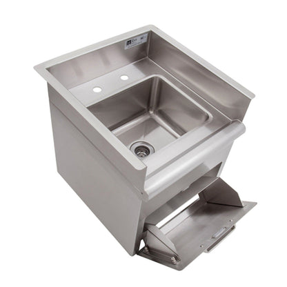 John Boos PB-DISINK091106-TD 16-1/2" W x 17-1/2" D Drop-In Sink, Towel Dispenser - JBPBDISINK091106TD