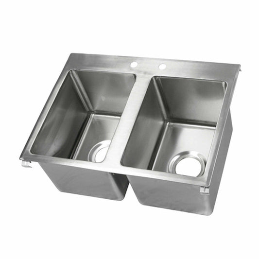 John Boos PB-DISINK141610-2 Two-Compartment Pro-Bowl Drop-In Sink - JBPBDISINK1416102