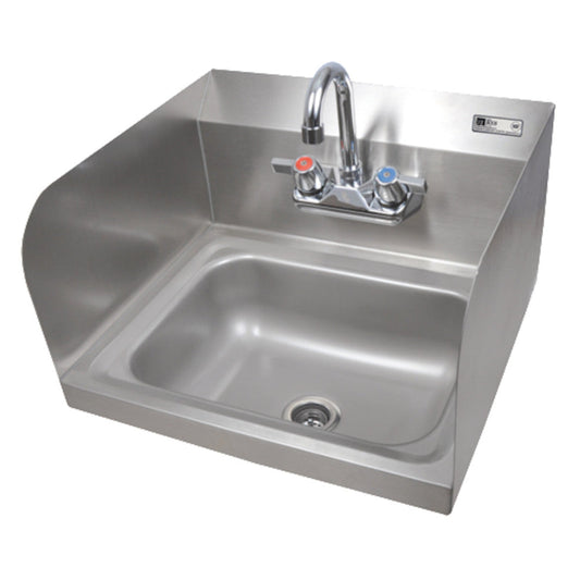 John Boos PBHS-W-1410-P-SSLR Wall Mount Pro-Bowl Hand Sink with Left and Right Side Splashes - JBPBHSW1410PSSLR