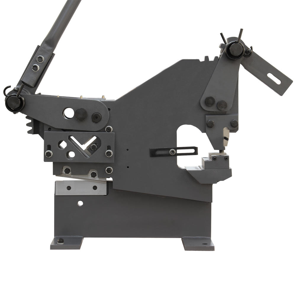 KAKA INDUSTRIAL Manual Punch and Shear Machine, 0.31 inch Punching Capacity and Multi-Shape Shear, PBS-9 for Metal Plates, Round/Flat/Angle Steel Fabrication