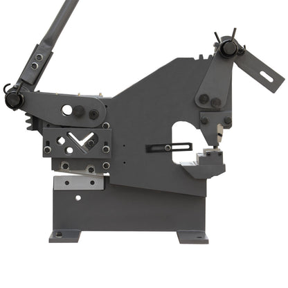 KAKA INDUSTRIAL Manual Punch and Shear Machine, 0.31 inch Punching Capacity and Multi-Shape Shear, PBS-9 for Metal Plates, Round/Flat/Angle Steel Fabrication