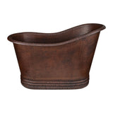 Premier Copper 52 in. Small Hammered Copper Single Slipper Bathtub (BTS52DB)