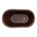 Premier Copper 52 in. Small Hammered Copper Single Slipper Bathtub BTS52DB