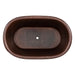 Premier Copper 47 in. Small Hammered Copper Modern Style Bathtub BTM47DB