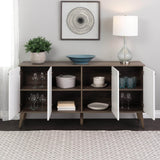 Prepac Milo Mid Century Modern 4-Door Buffet - Available in 3 Colors - DCBL-1415-1