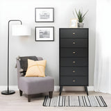 Prepac Milo Mid-Century Tall 6 Drawer Chest - Available in 4 Colors - BDBH-1410-1