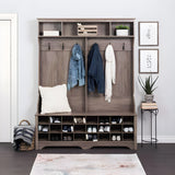 Prepac 60" Wide Hall Tree with 24 Shoe Cubbies - Available in 4 Colors - DSOG-0013-1