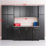 Prepac Elite 112" 9 Piece Storage Cabinet Set A - Available in 2 Colors - BRSX-1010-9M