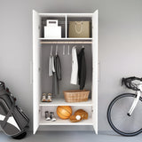 Prepac HangUps Wardrobe - Available in 2 Colors - WSWW-0710-2K