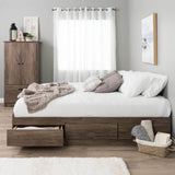 Prepac Mate's Platform Storage Bed with 6 Drawers in Drifted Gray - Available in 2 Sizes - DBQ-6200-3K