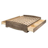 Prepac Mate's Platform Storage Bed with 6 Drawers in Drifted Gray - Available in 2 Sizes - DBQ-6200-3K