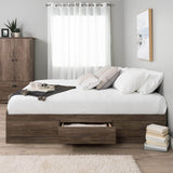 Prepac Mate's Platform Storage Bed with 6 Drawers in Drifted Gray - Available in 2 Sizes - DBQ-6200-3K