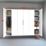 Prepac HangUps 108" Storage Cabinet 3-Piece Set K - Available in 2 Colors - WRSW-0717-3M