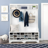 Prepac 60" Wide Hall Tree with 24 Shoe Cubbies - Available in 4 Colors - DSOG-0013-1
