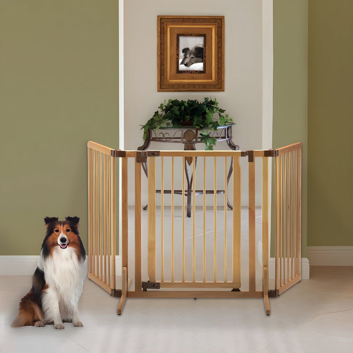 Richell Wooden Premium Plus Pet Gate - RI-94939