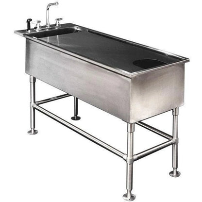 PETLIFT All Stainless Steel Single Level Veterinary Wet Table - PL-TW4L-910-60