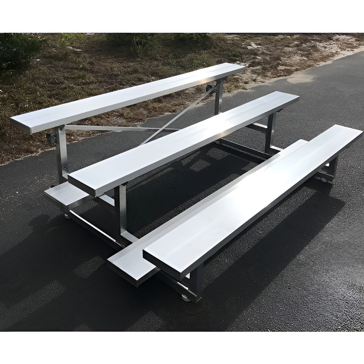 PEVO 3 Row Tip-N-Roll Aluminum Bleachers