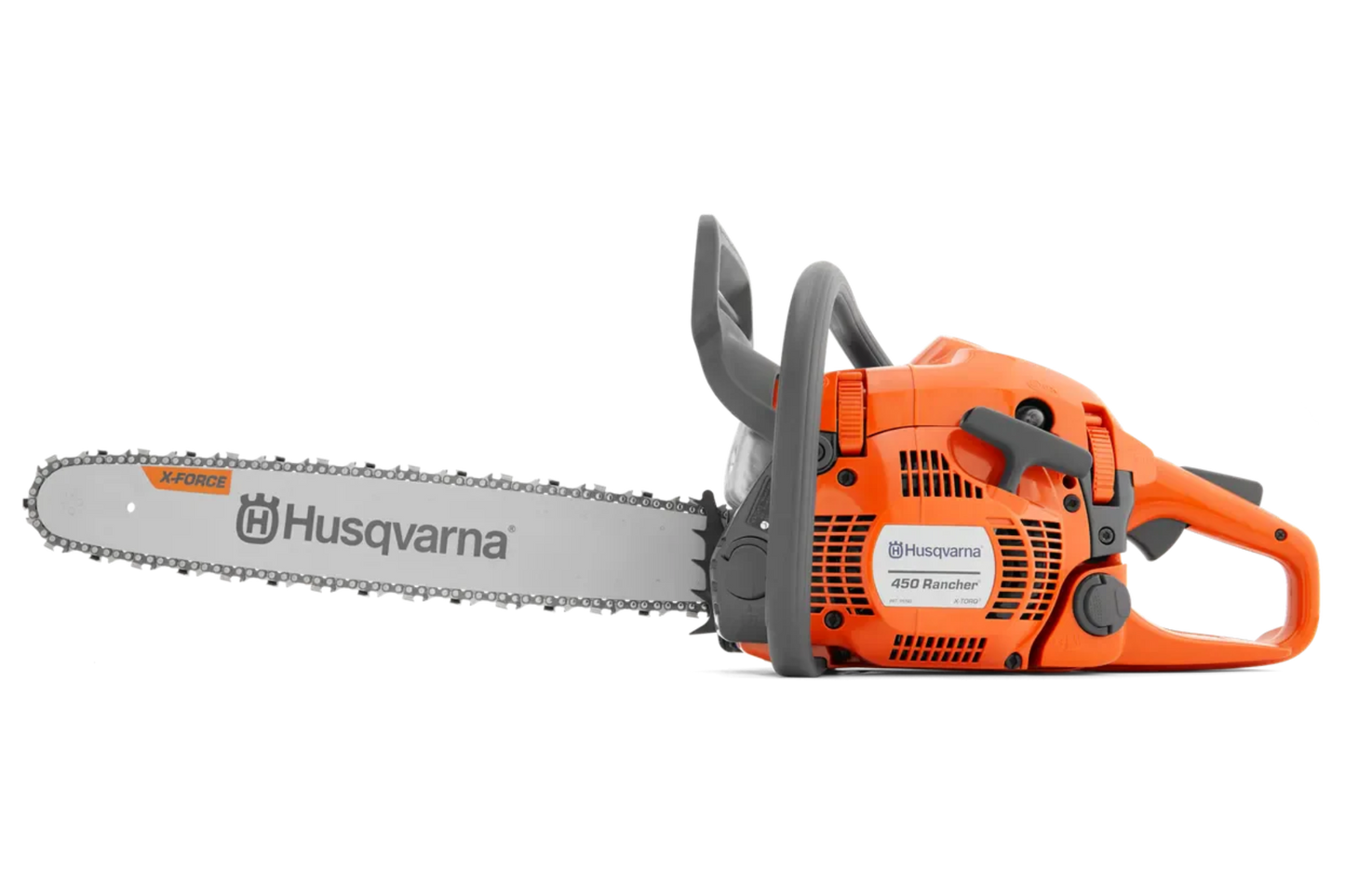 Husqvarna 450 Rancher Chainsaw - 50.2cc Gas Engine with 20in Guide Bar for Farm and Ranch - 970613120