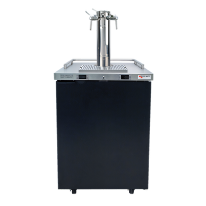 Micro Matic USA Pro-Line E-Series One-Section Dual-Temperature Wine Cooler Dispenser, 25-Inch, 4-Faucet, Self-Contained Refrigeration - MDD23W-E-C