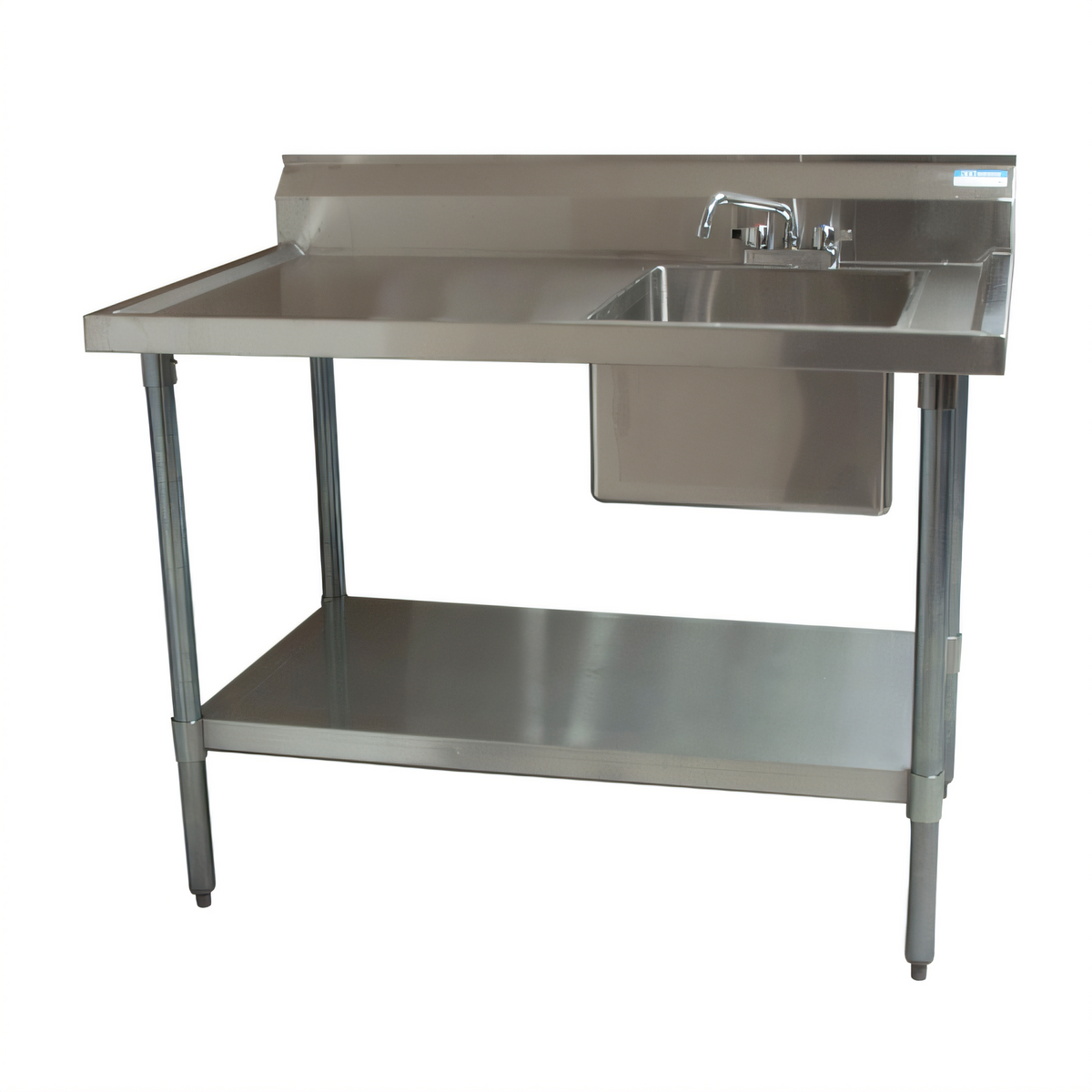 BK Resources BKMPT-3072S-R-P-G Stainless Steel Prep Tables - BKMPT-3072S-R-P-G
