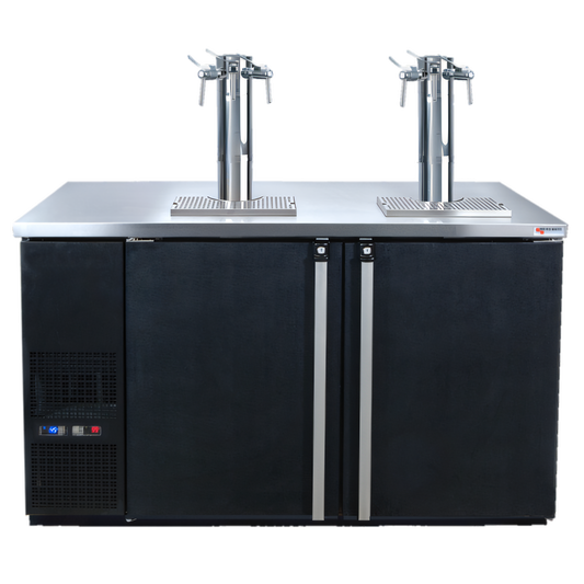 Micro Matic USA Pro-Line E-Series Dual Temperature Wine Cooler Dispenser, Two-Section, Self-Contained, 8 1/6-Barrel Keg Capacity