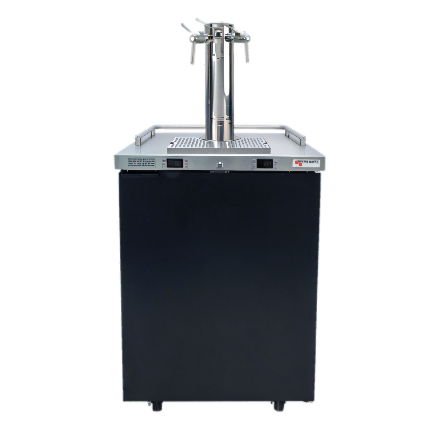 Micro Matic USA Pro-Line E-Series Dual-Temperature 1-Section Wine Cooler Dispenser, 25-Inch, 4-Keg, 3-Faucet, Black - MDD23W-E-B