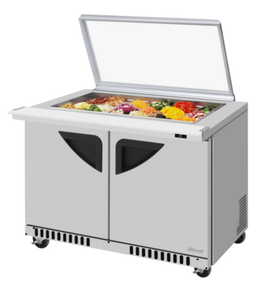 Turbo Air Super Deluxe Refrigerated Prep Tables - TST-48SD-18-FB-N-GL
