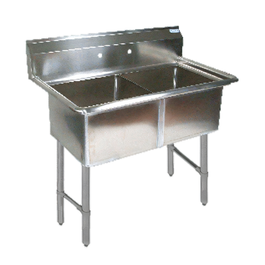 BK Resources BKS6-2-24-14S Compartment Sinks - BKS6-2-24-14S