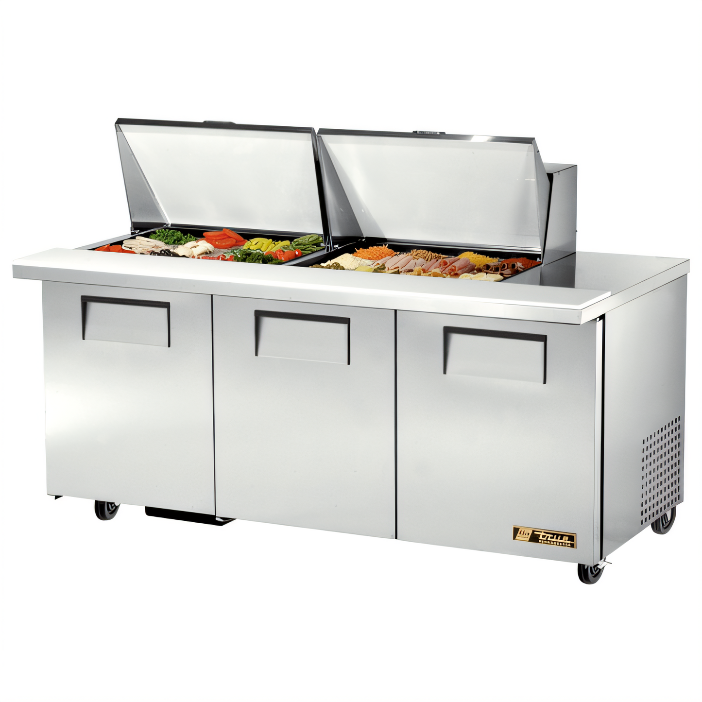 True Mfg. - General Foodservice TSSU-72-24M-B-ST-HC Refrigerated Prep Tables - TSSU-72-24M-B-ST-HC