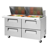 Turbo Air Super Deluxe Refrigerated Prep Tables - TST-60SD-24-D4-N